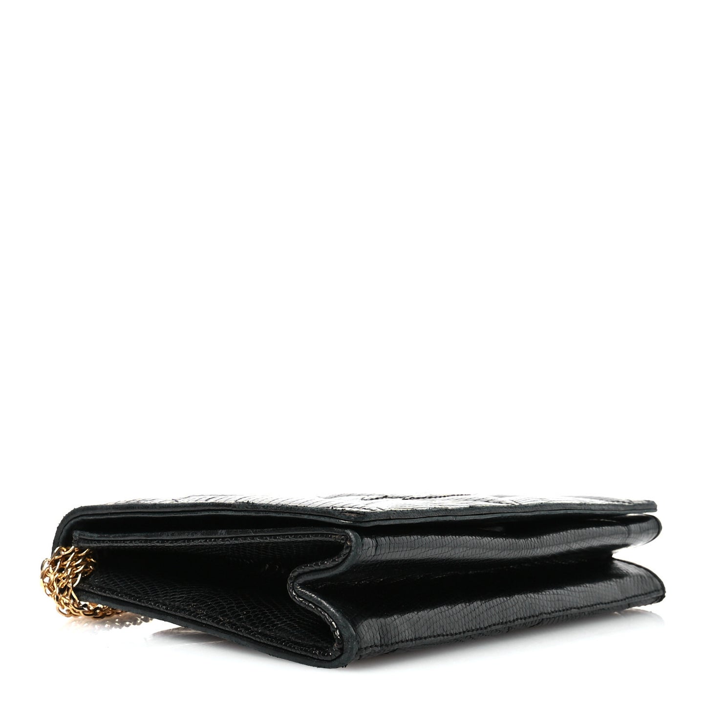 Lizard CC Mini Flap Bag Black