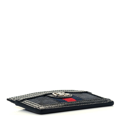 Gucci X BALENCIAGA BB Monogram Web Ophidia Card Holder Black 4 of 9