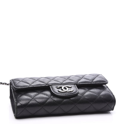 Chanel Calfskin Quilted CC Waiter Clutch Clutch With Chain Black 13 of 16
