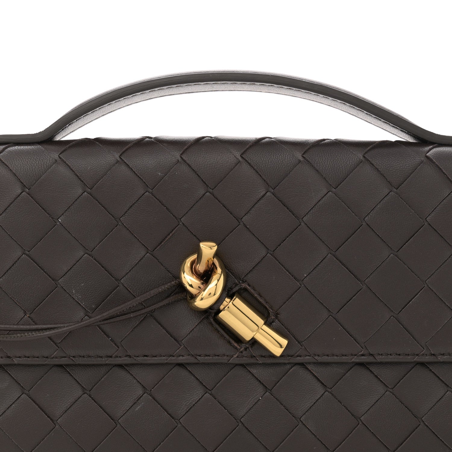 Bottega Veneta Nappa Intrecciato Long Andiamo Top Handle Clutch Fondant 8 of 13