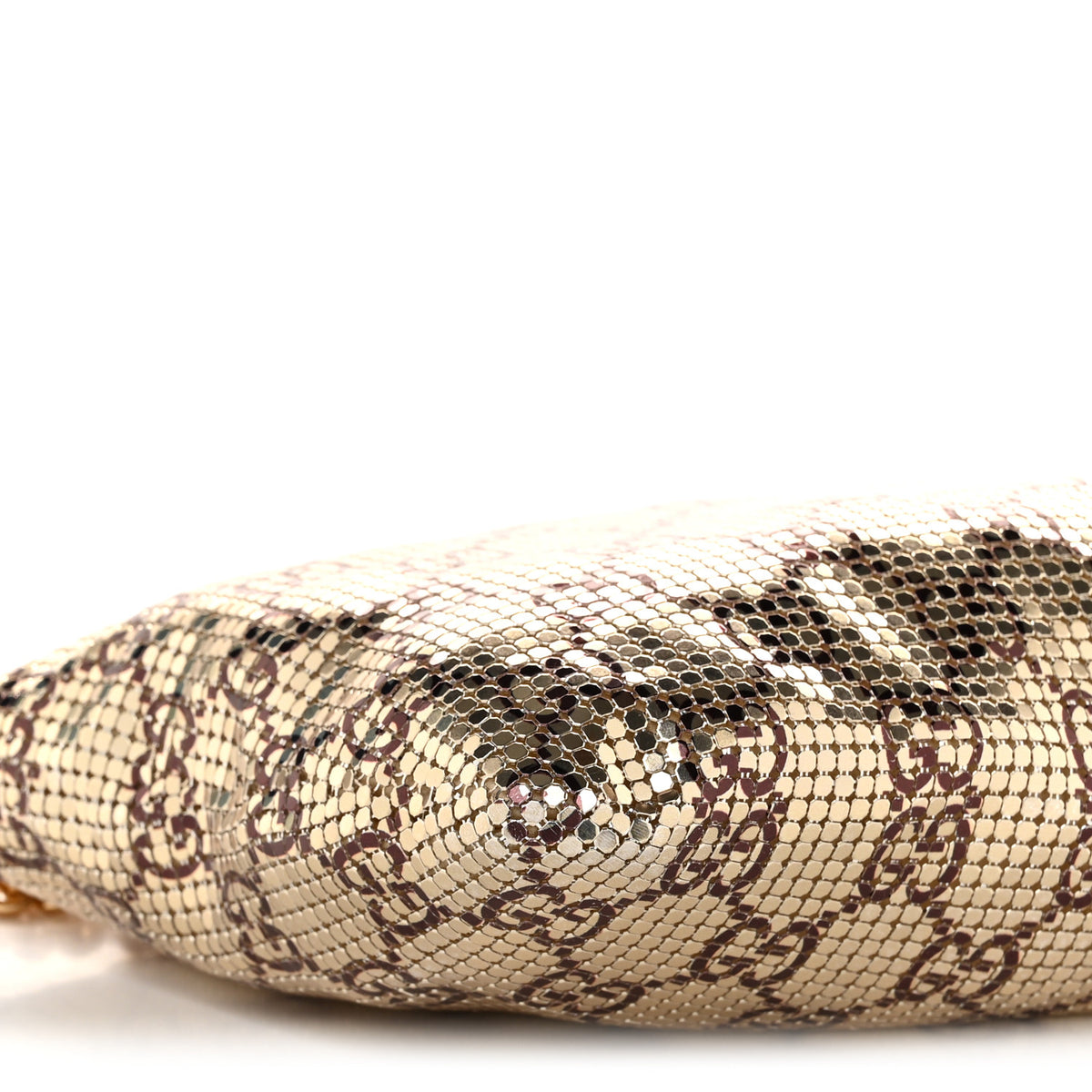 Metallic Mesh GG Evening Bag Gold Brown