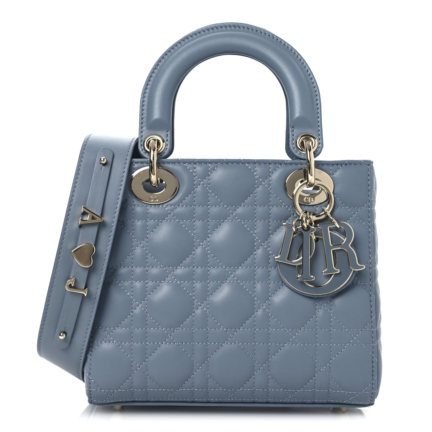 Christian Dior Lambskin Cannage Small My ABCDior Lady Dior Cloud Blue 1 of 12