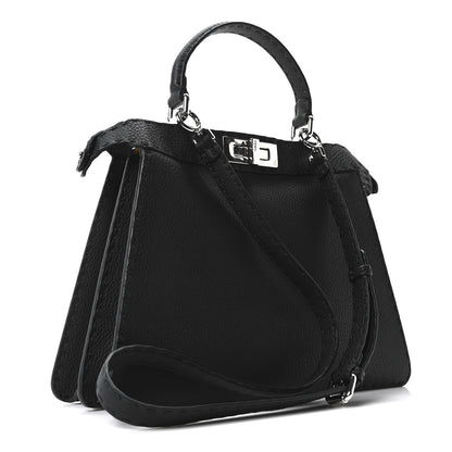 Fendi Cuoio Romano Selleria Chamois Medium Peekaboo I SEE U Satchel Black Camel Sunflower 3 of 10