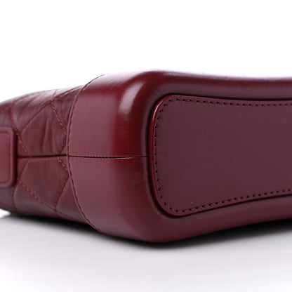 Chanel Aged Calfskin Quilted Small Gabrielle Hobo Burgundy 8 of 9