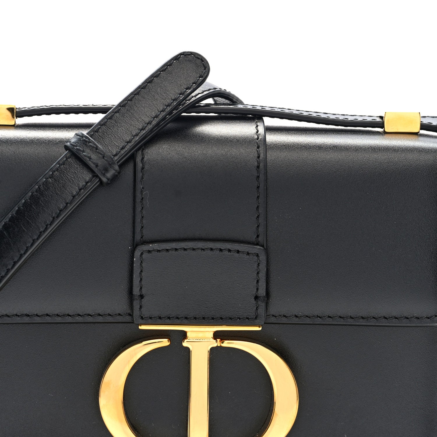 Christian Dior Smooth Calfskin Micro 30 Montaigne Flap Bag Black 7 of 9