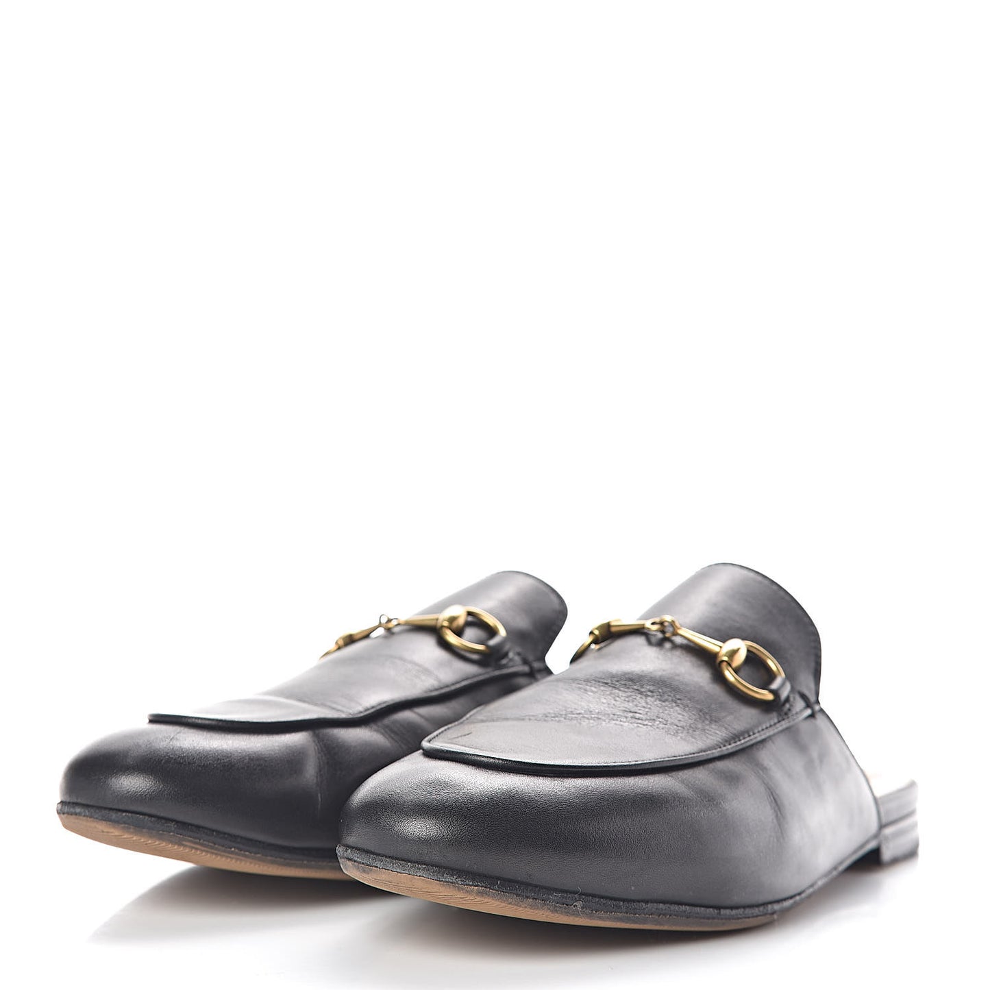 Calfskin Womens Princetown Slippers 38.5 Black