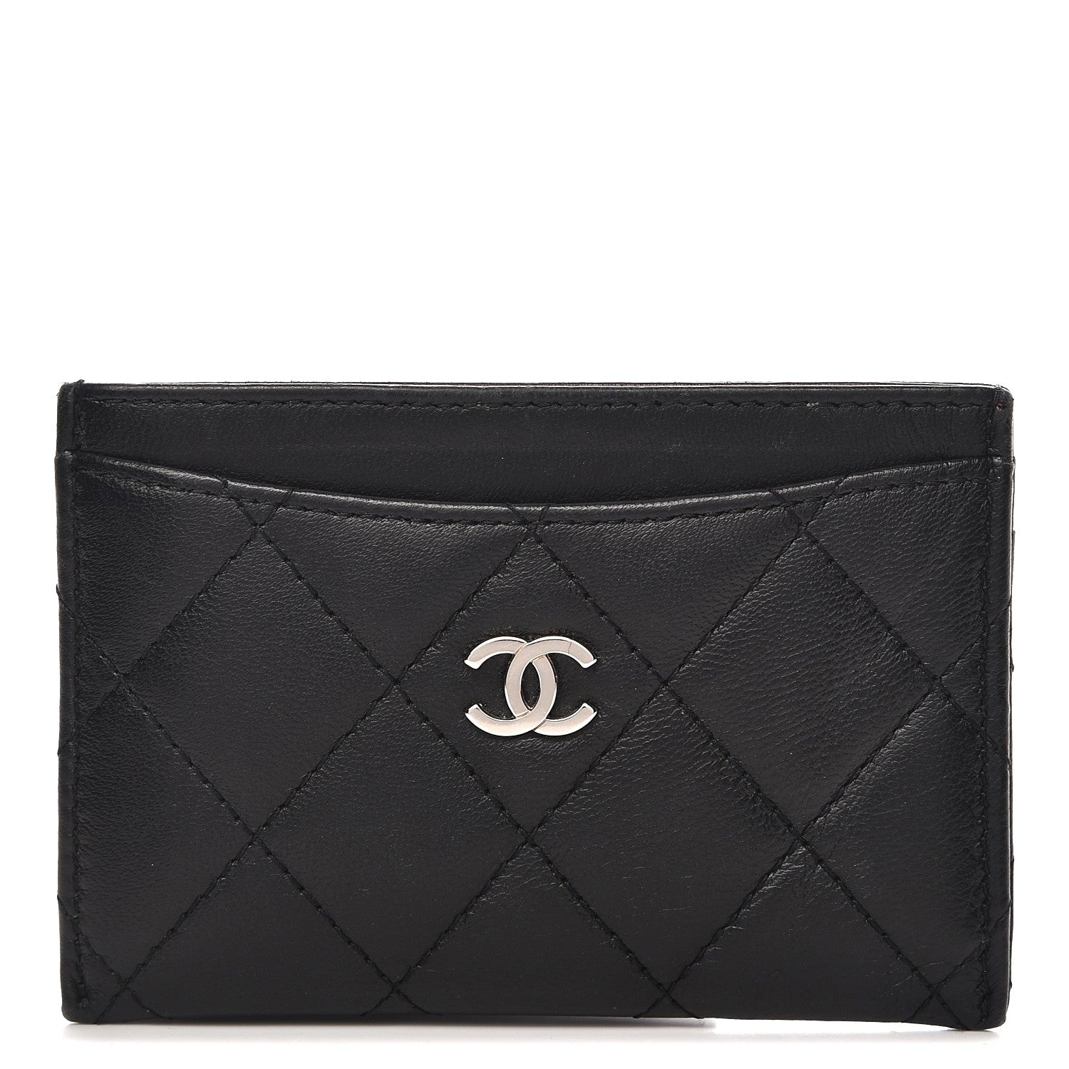 Chanel Lambskin Quilted Card Holder Black 9 of 9