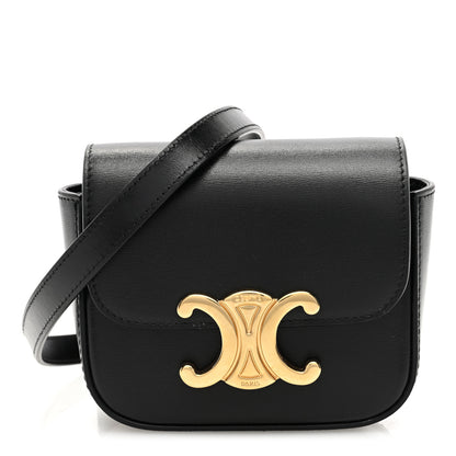 Celine Shiny Calfskin Mini Triomphe Black 1 of 9