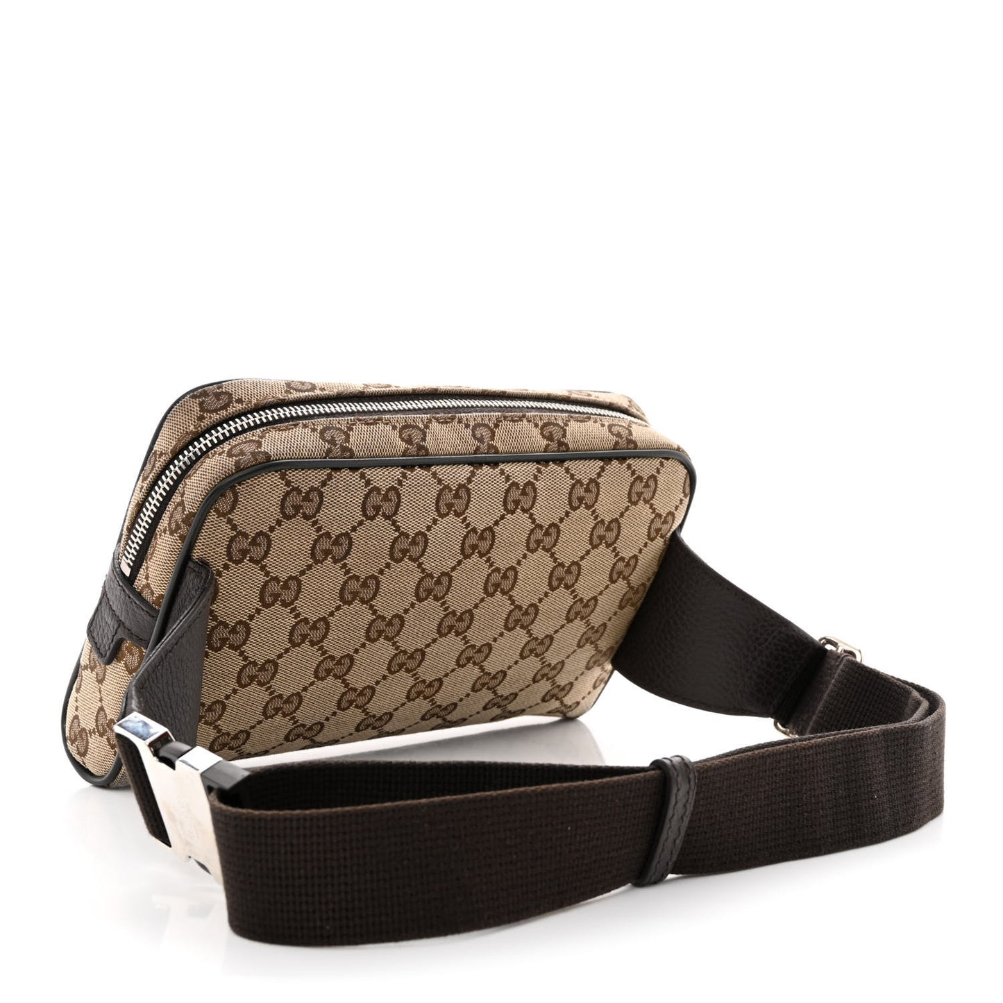 Monogram Dollar Calfskin Belt Bag Beige Ebony Testa di Moro Marrone Scuro