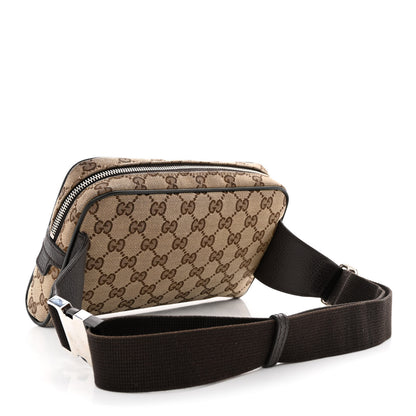 Gucci Monogram Dollar Calfskin Belt Bag Beige Ebony Testa di Moro Marrone Scuro 3 of 10