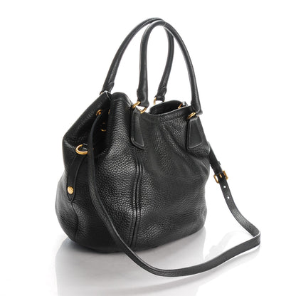 Prada Vitello Daino Tote Nero Black 3 of 9