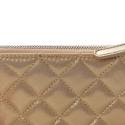 Chanel Metallic Lambskin Star Embossed Coin Purse Case Gold 8 of 10