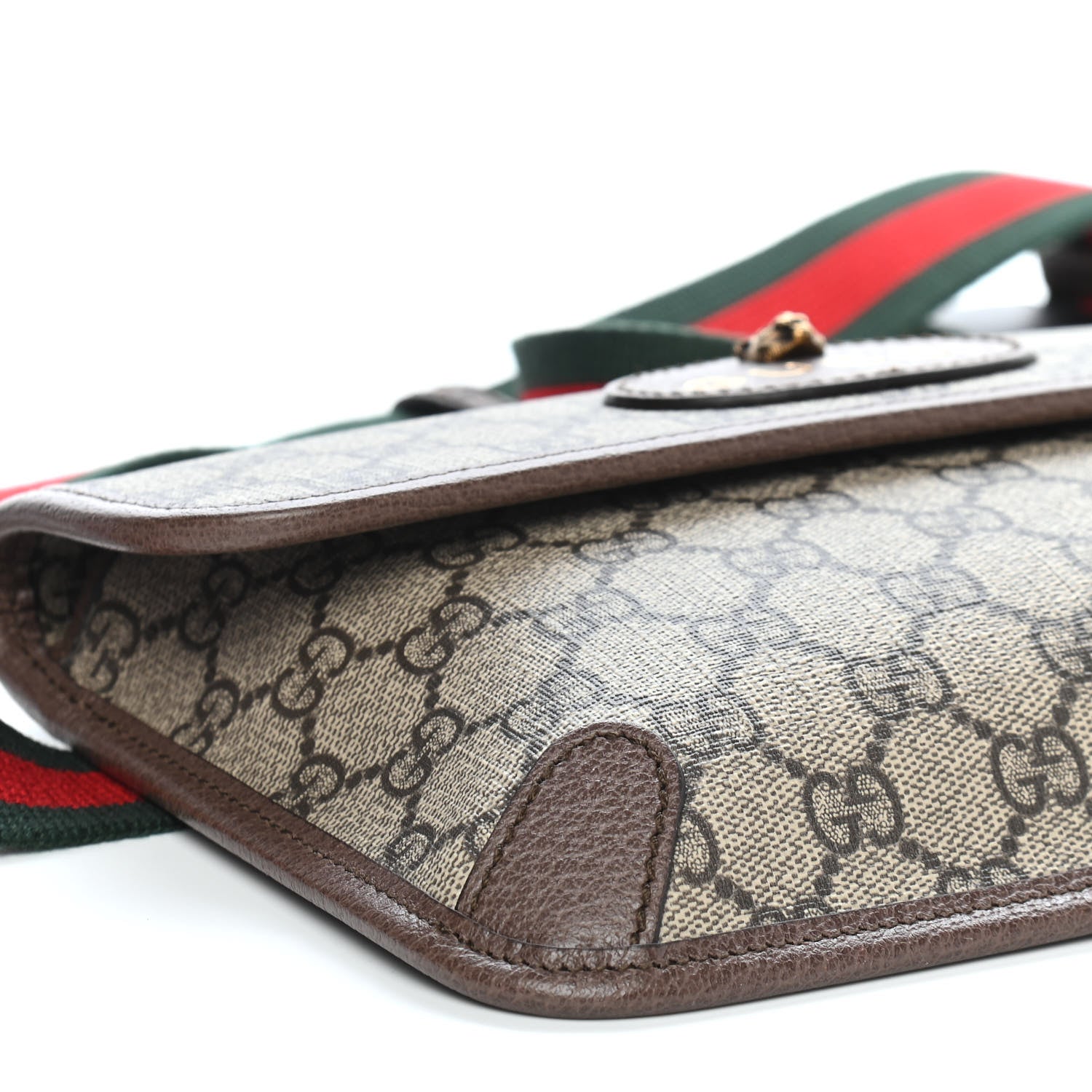 Gucci GG Supreme Monogram Neo Vintage Web Belt Bag Brown 8 of 9