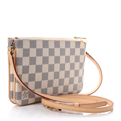 Louis Vuitton Damier Azur Double Zip Pochette 3 of 9