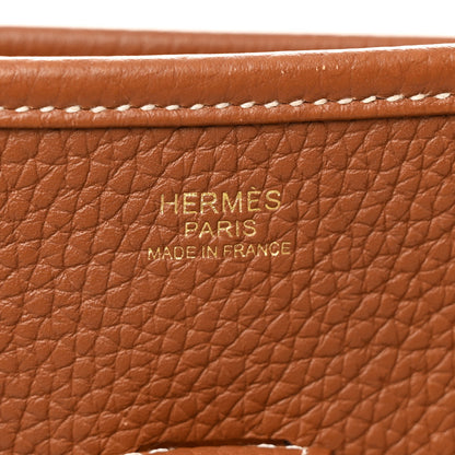 Hermes Taurillon Clemence Evelyne III PM Gold 6 of 11