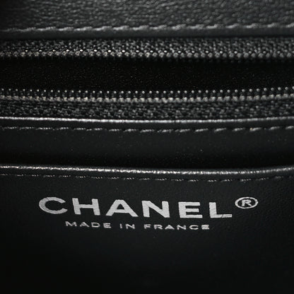 Chanel Patent Calfskin Small Camellia Flap Black 6 of 9