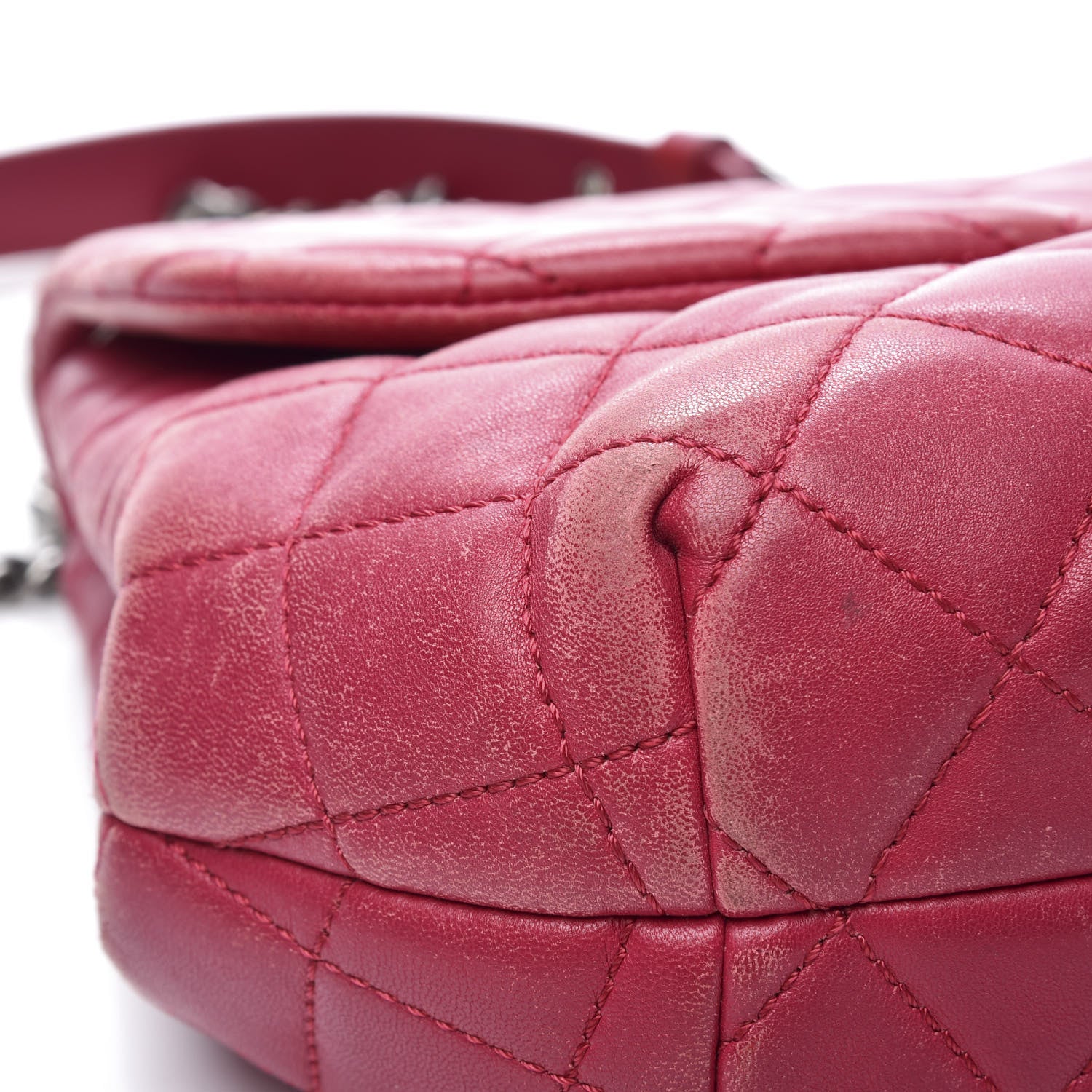 Chanel Lambskin Quilted Large Daily Supple Flap Dark Pink 7 of 17