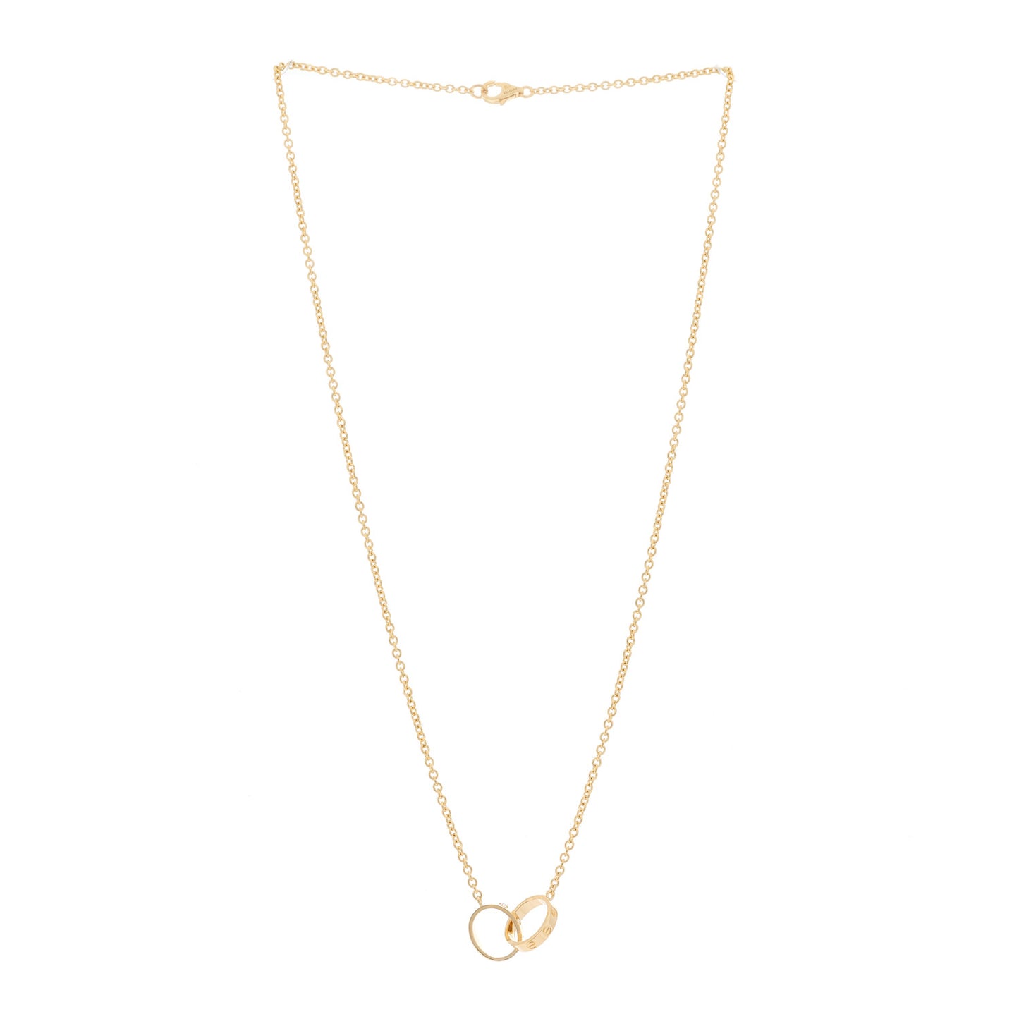 18K Yellow Gold Interlocking LOVE Necklace