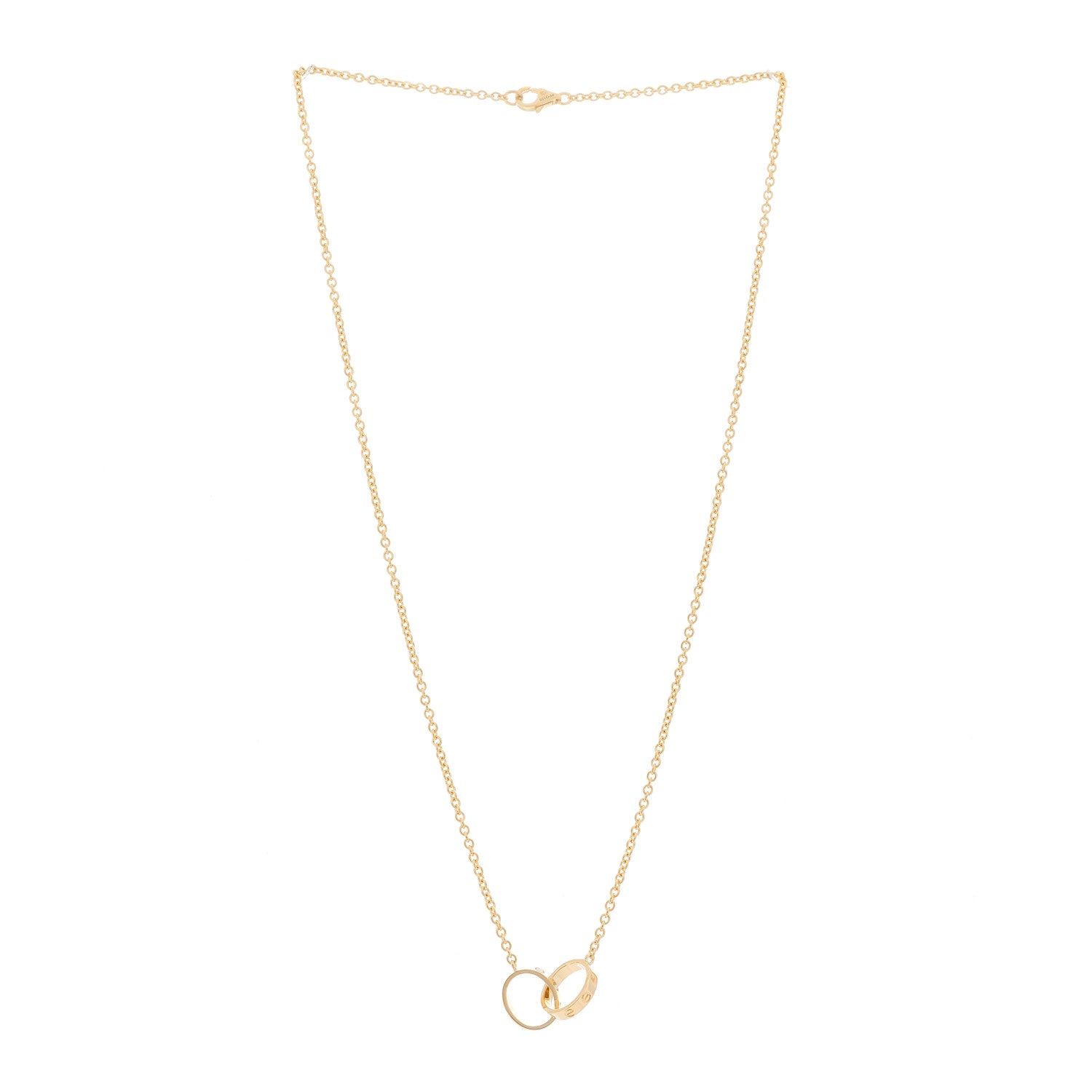 Cartier 18K Yellow Gold Interlocking LOVE Necklace 2 of 5