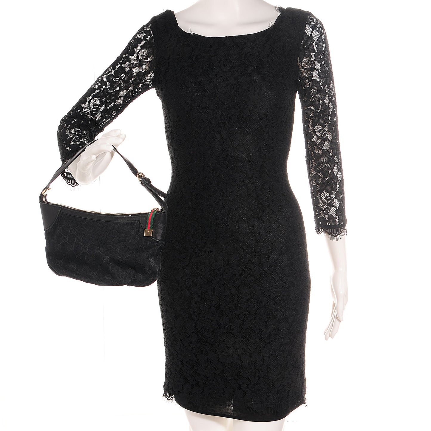 Monogram Strap Cosmetic Case Black