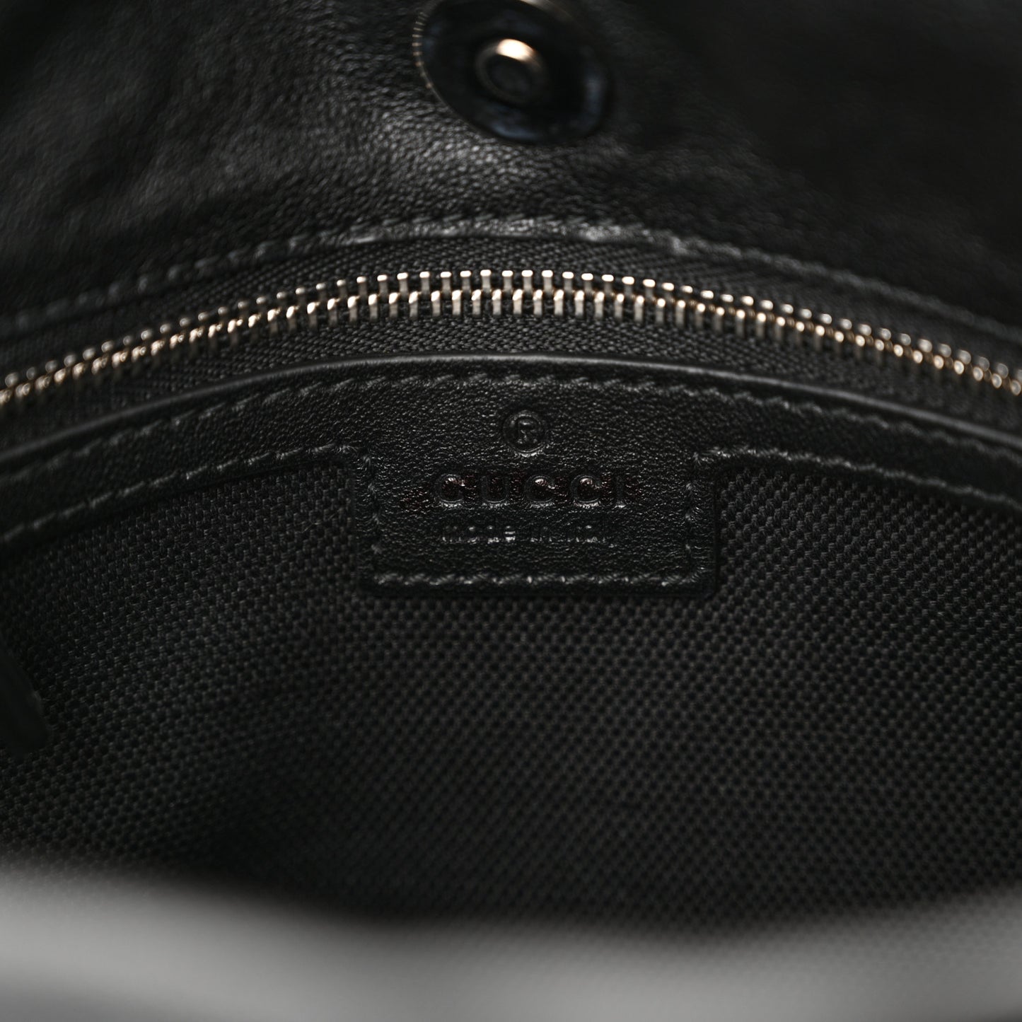 Sakai Be Green Calfskin Diagonal Stitched Small Blondie Tote Black