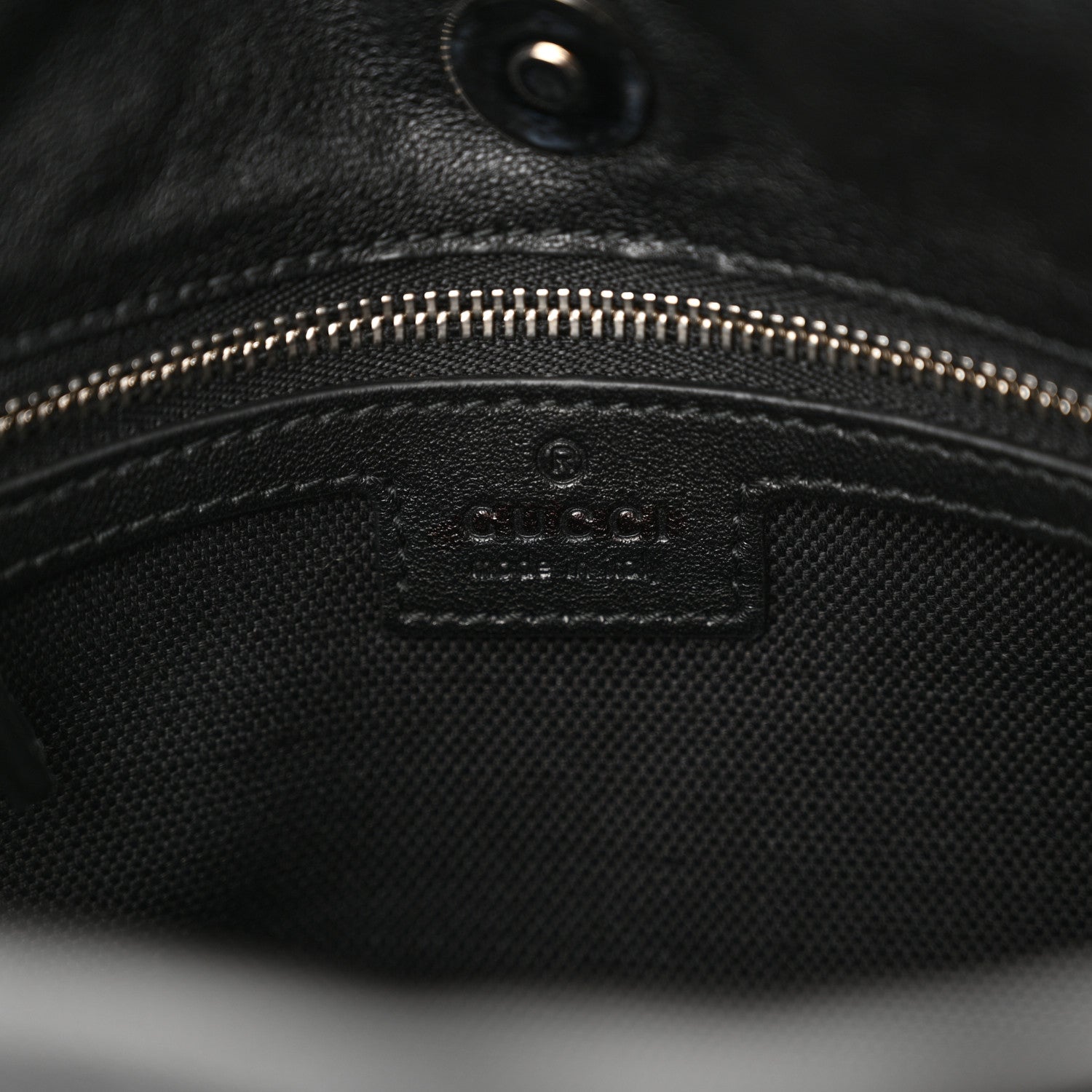 Gucci Sakai Be Green Calfskin Diagonal Stitched Small Blondie Tote Black 6 of 10
