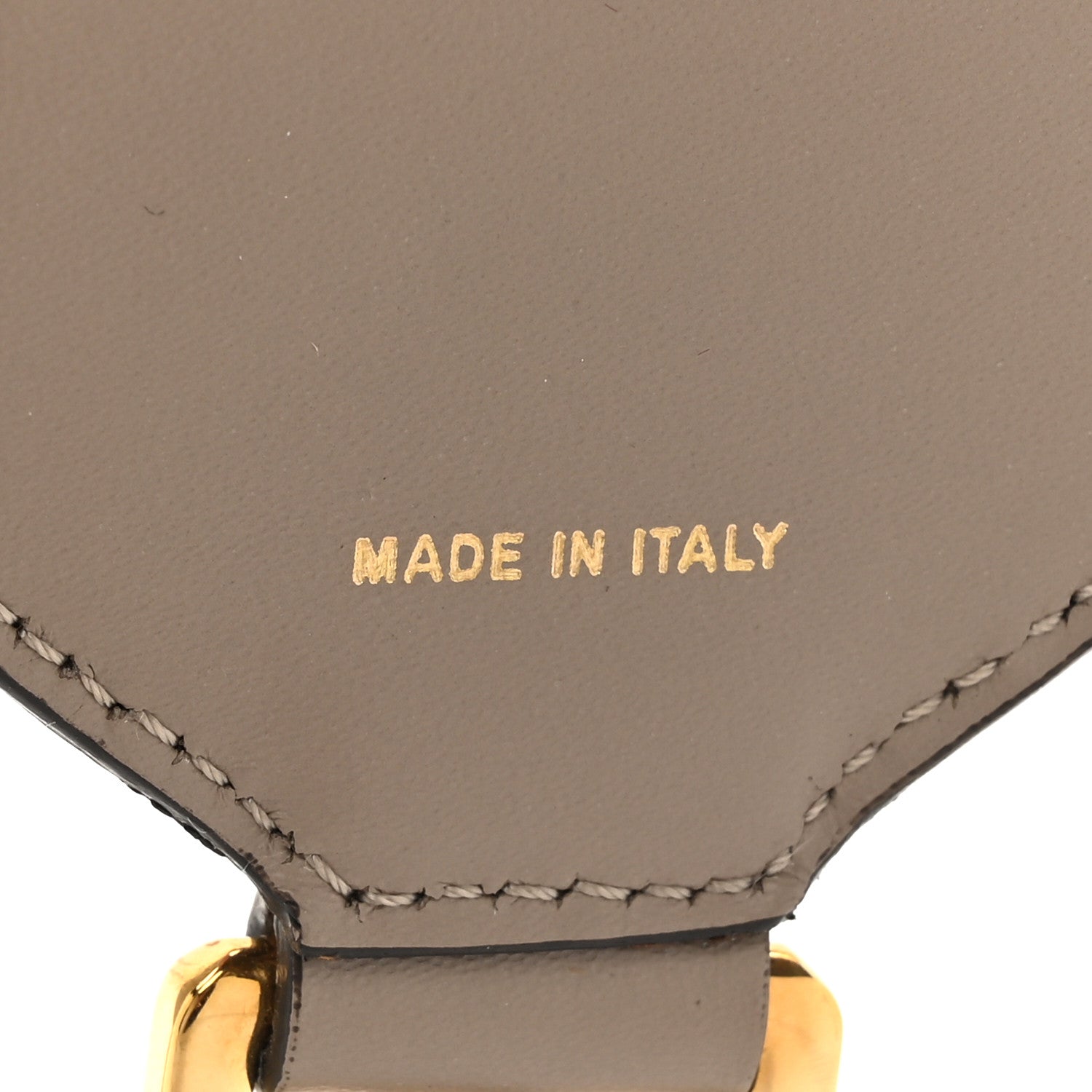 Fendi Ribbon Vitello King Logo Embossed Gingham Woven Adjustable Strap You Beige 5 of 5