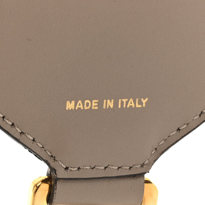 Fendi Ribbon Vitello King Logo Embossed Gingham Woven Adjustable Strap You Beige 5 of 5