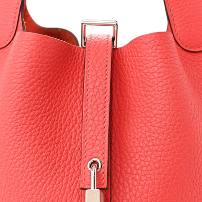 Hermes Taurillon Clemence Picotin Lock 22 MM Rouge De Coeur 8 of 10