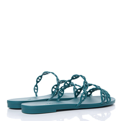 Hermes TPU Rivage Sandals 40 Vert d'Ete 4 of 7