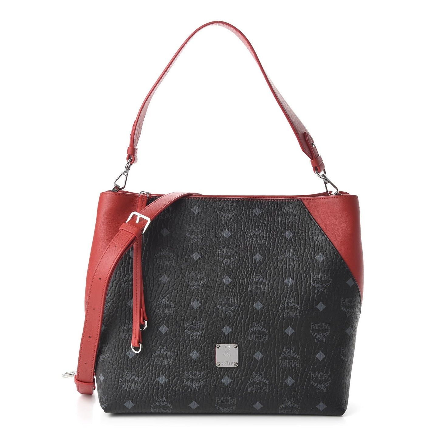 Visetos Medium Klara Hobo Red Black
