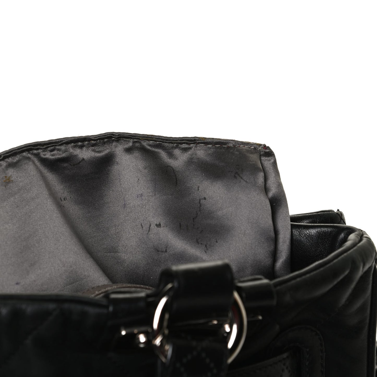 Lambskin Quilted Tote Black