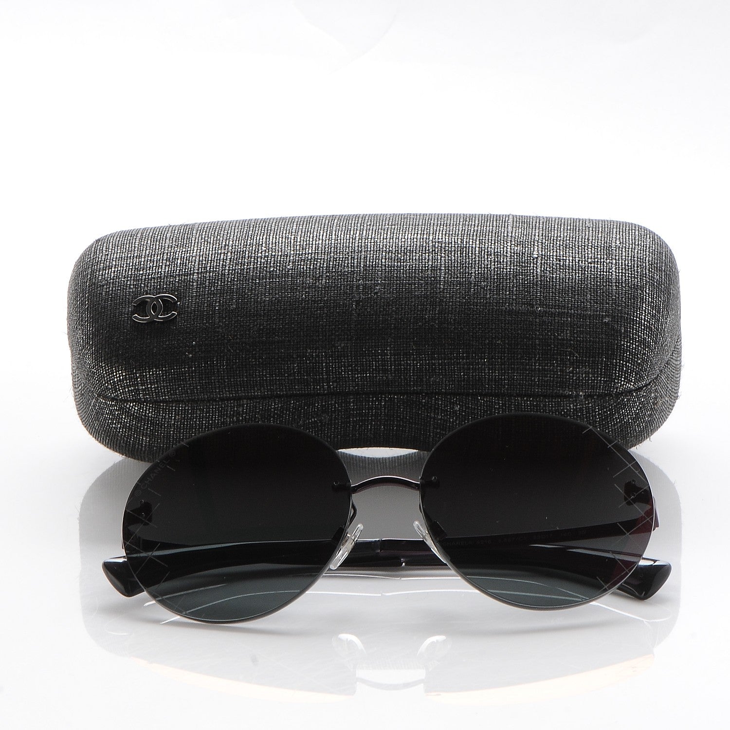 Chanel Metal Rimless Round Sunglasses 4216 Bordeaux 10 of 10