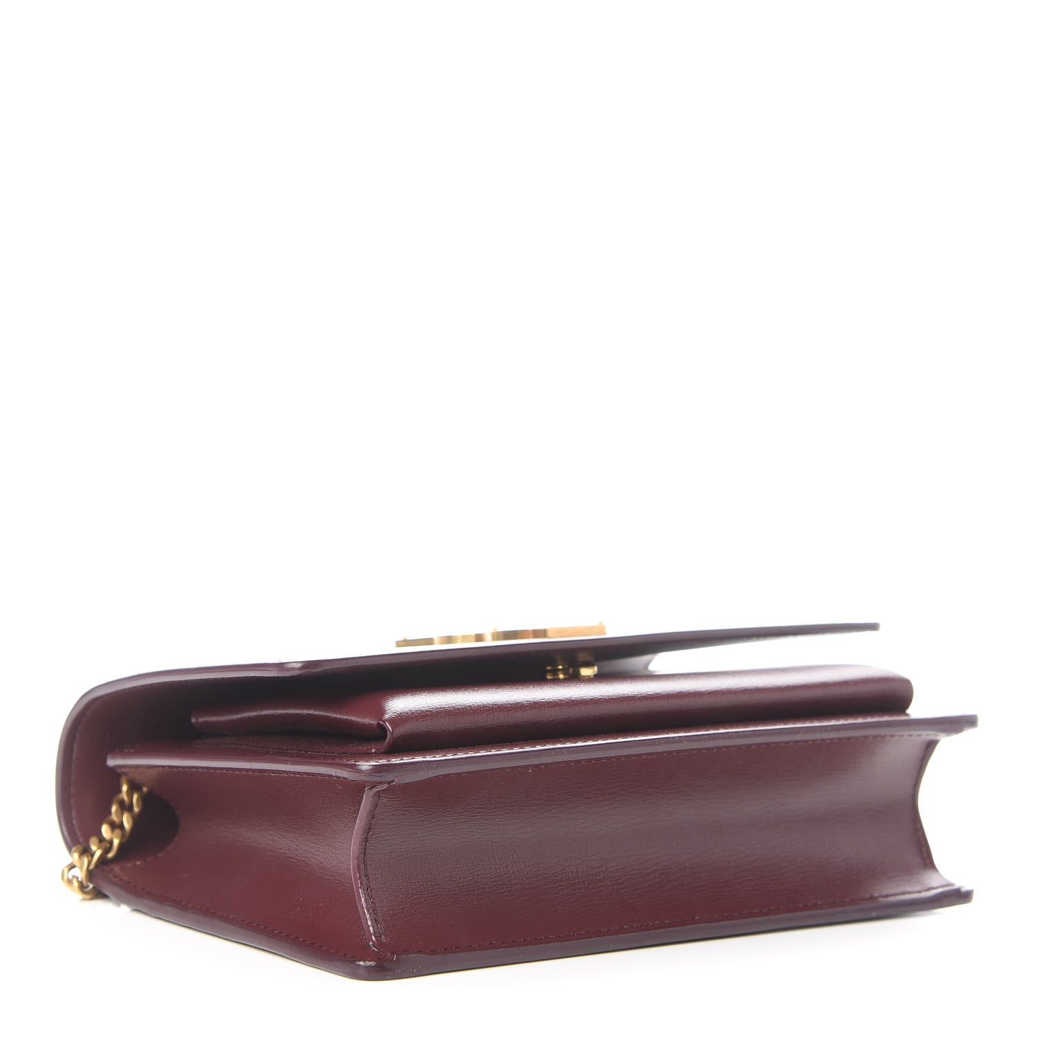 Saint Laurent Calfskin Monogram Sunset Chain Wallet New Red 4 of 9