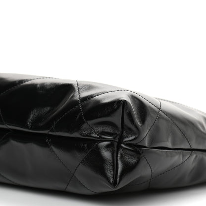 Chanel Shiny Calfskin Quilted Small Chanel 22 Black 11 of 12