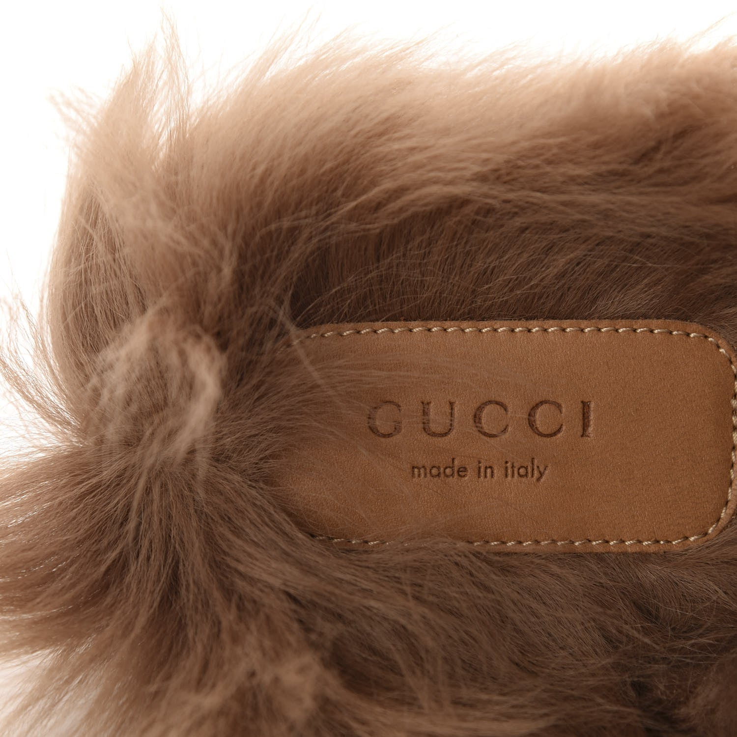 Gucci Malaga Kid Fur Womens Princetown Slippers 36.5 Blue Agata 7 of 9