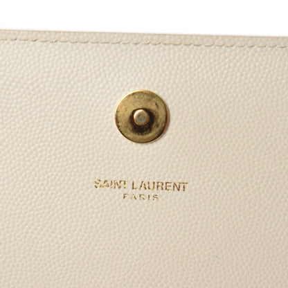 Saint Laurent Grain De Poudre Classic Monogram Kate Clutch Porcellana 9 of 11