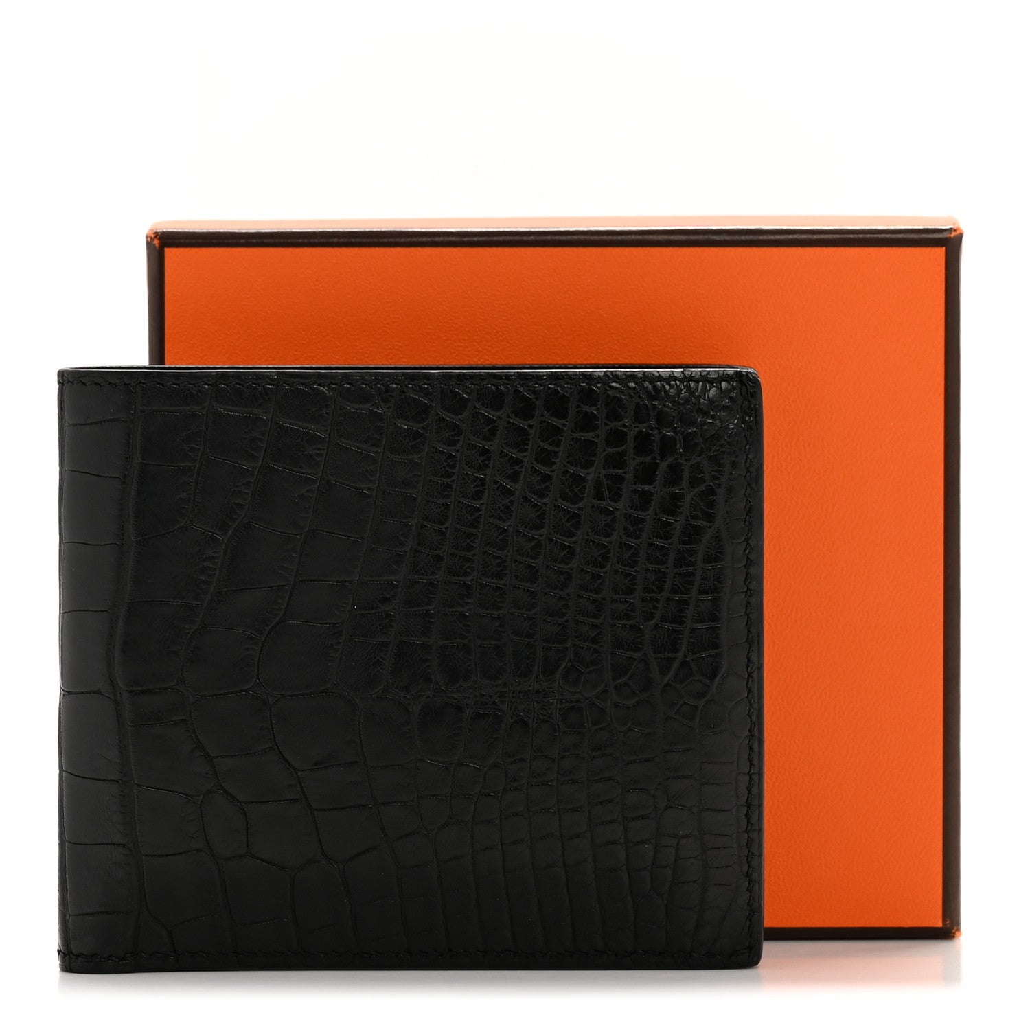 Hermes Matte Alligator MC2 Copernic Compact Wallet Black 11 of 11