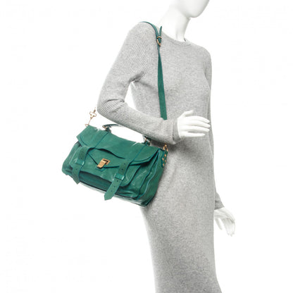 Proenza Schouler Lambskin Medium PS1 Satchel Teal 2 of 8