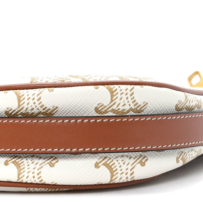 Celine Canvas Calfskin Mini Ava Triomphe Shoulder Bag White 10 of 10