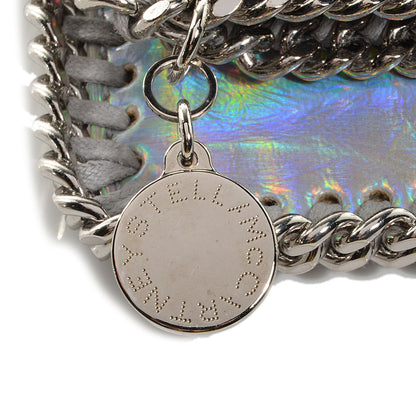 Stella McCartney Holographic Faux Leather Fold Over Falabella Clutch Silver 3 of 11
