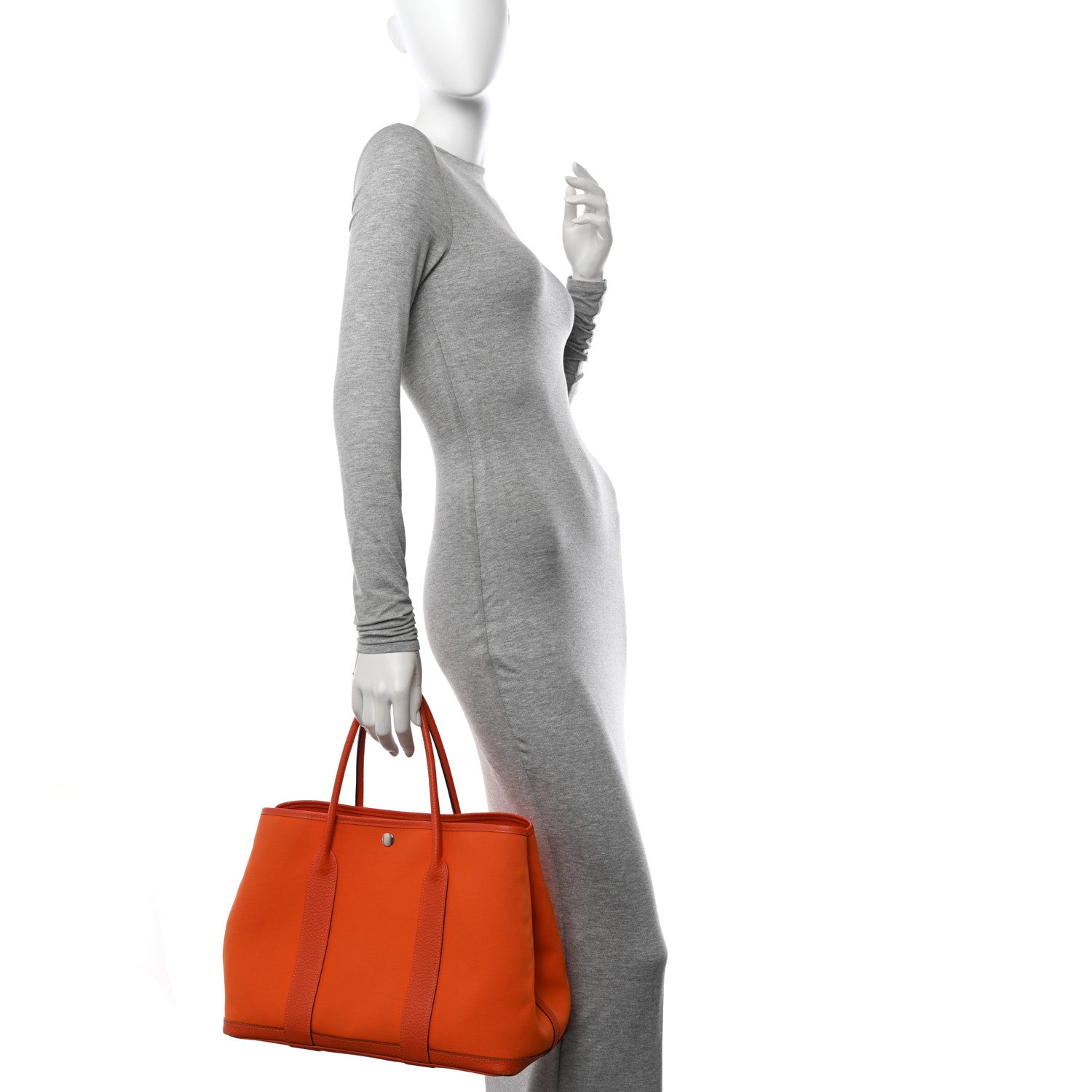 Hermes Toile Negonda Garden Party Tote 36 MM Orange 2 of 15