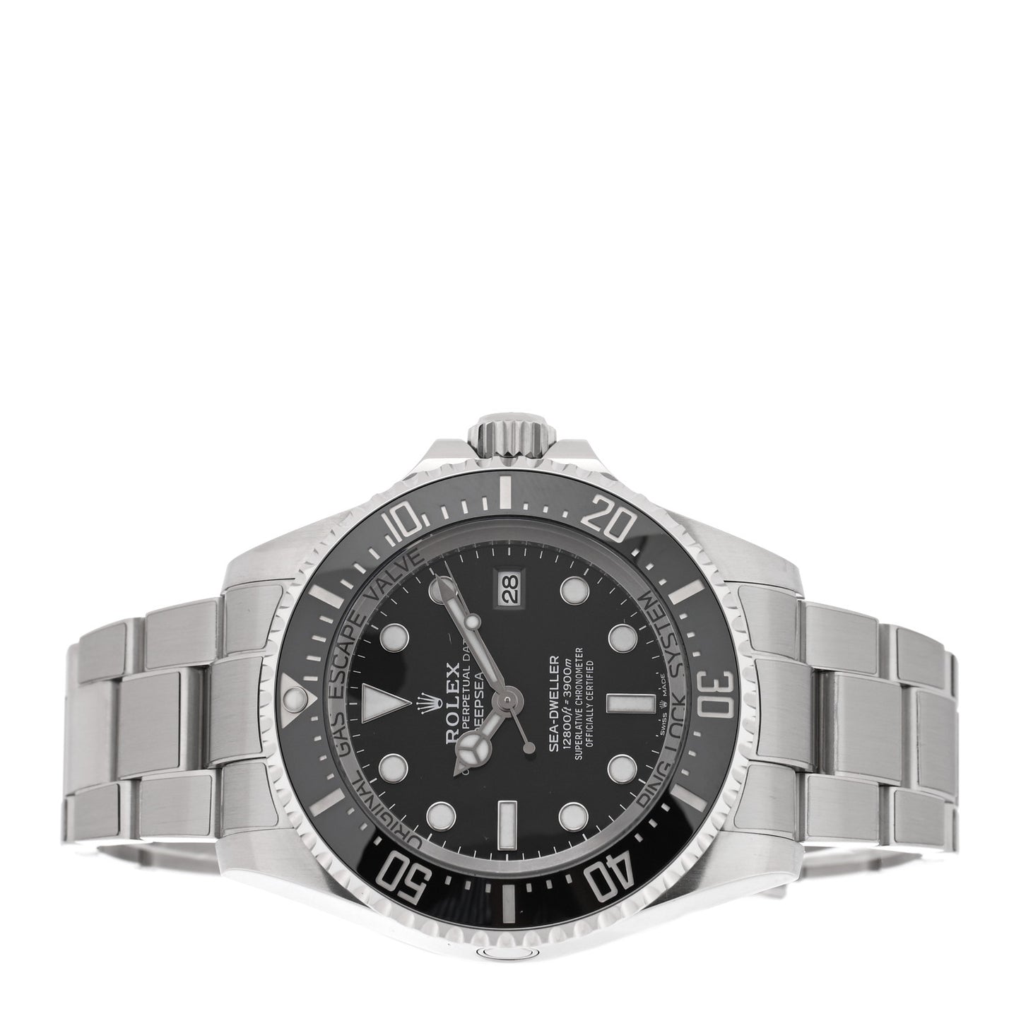 Stainless Steel 44mm Oyster Perpetual Date Sea-Dweller Deepsea Watch Intense Black 136660