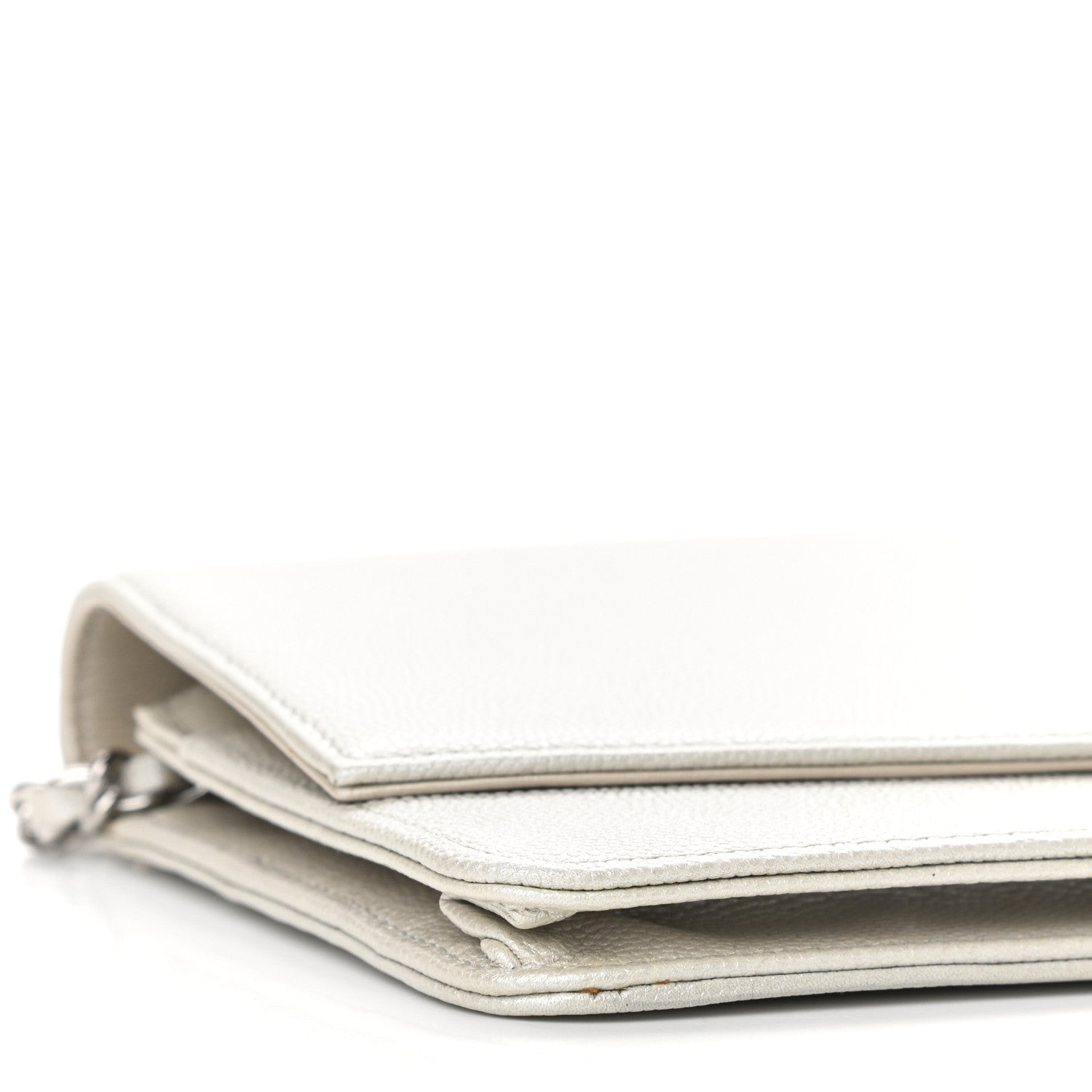 Chanel Caviar Sevruga Wallet on Chain WOC Silver 11 of 14