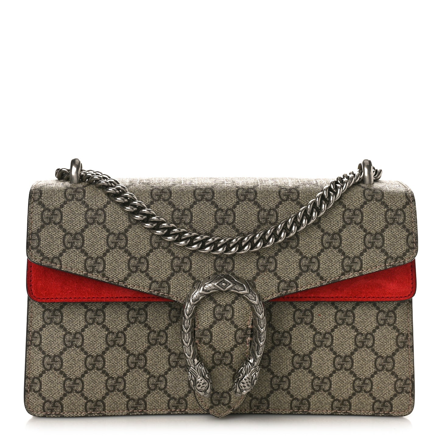 GG Supreme Monogram Small Dionysus Shoulder Bag Red