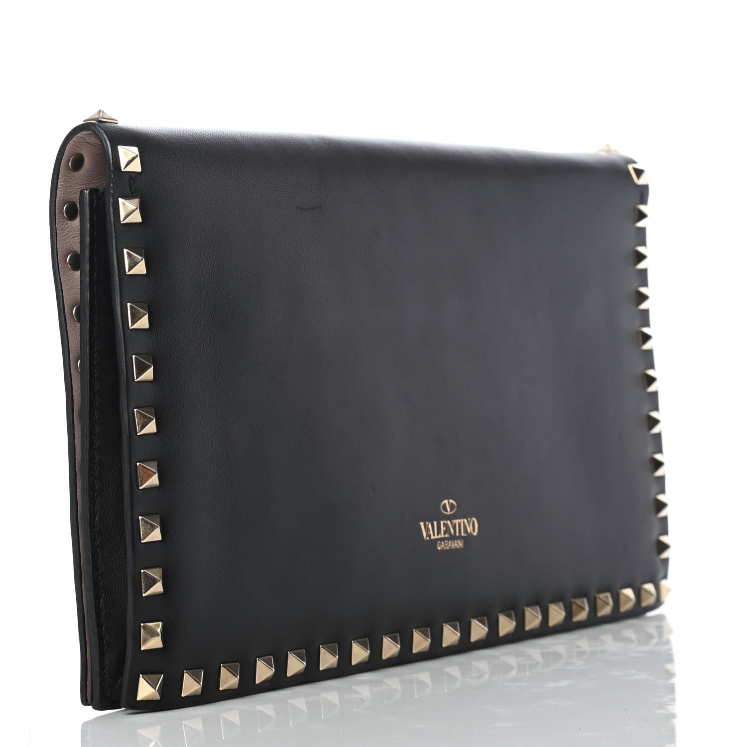 Valentino Garavani Nappa Rockstud Wristlet Clutch Black 3 of 9