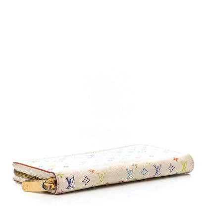Louis Vuitton Monogram Multicolor Zippy Wallet White Litchi 4 of 10
