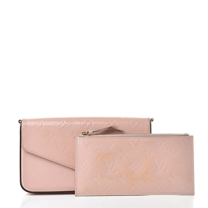 Louis Vuitton Vernis Felicie Chain Wallet Rose Ballerine 13 of 16