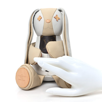 Louis Vuitton Calfskin Monogram Doudou Lewis Rabbit Beige 2 of 7