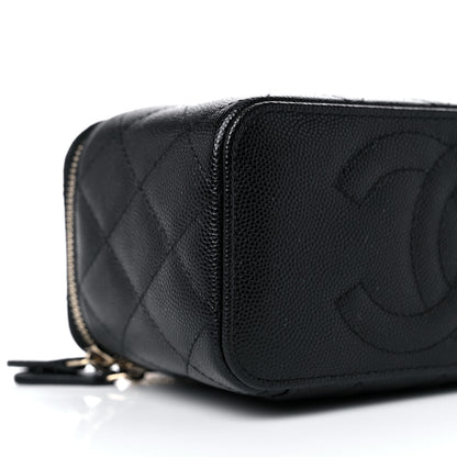 Chanel Caviar Quilted Small Vanity Case With Chain Black 6 of 10